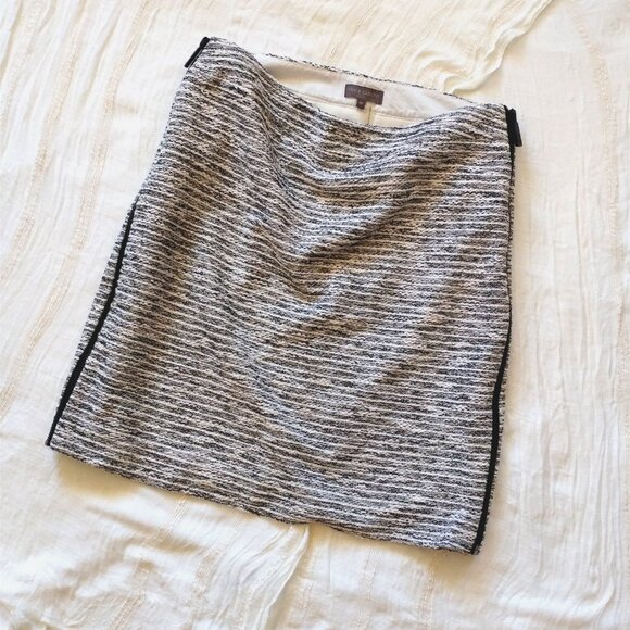 Vince Camuto | Tweed Woven Metallic Classic Skirt - Picture 1 of 5